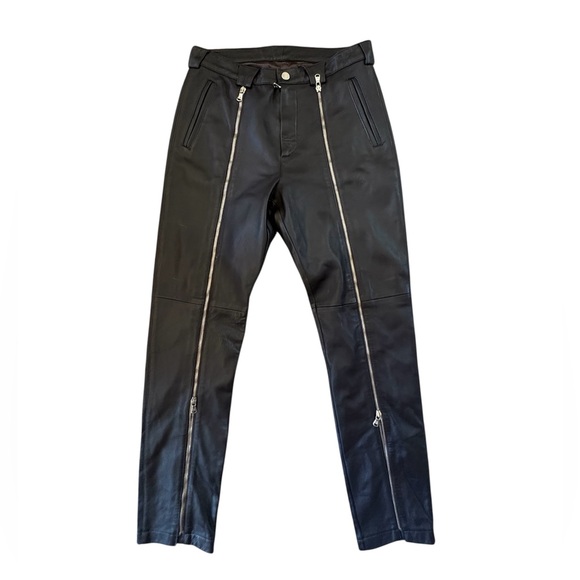 David J. Pliner Italian Leather Moto Pants — Rare Brand New